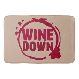 TAPIS DE BAIN "VIN VERS LE BAS" POP DE COUVERTURE DE COULEUR