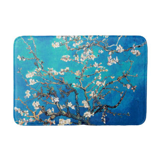 Tapis De Bain Vincent Van Gogh Almond Blossoms brillant Turquois