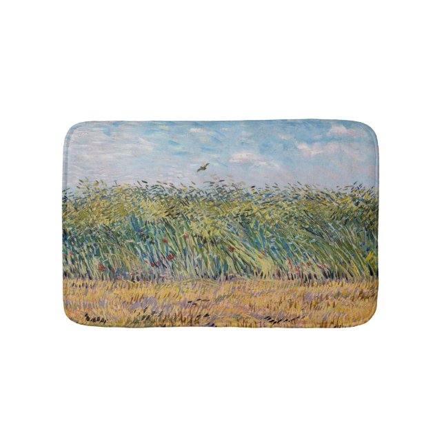 Tapis De Bain Vincent van Gogh - Champ de blé avec une lark (Devant)