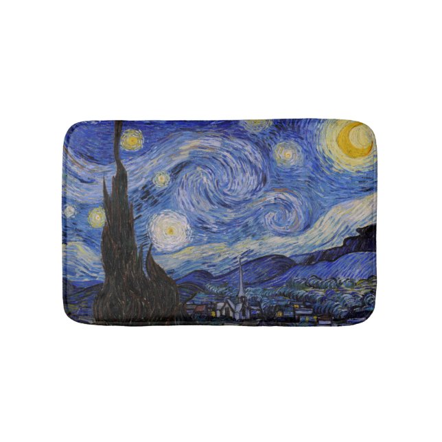 Tapis De Bain Vincent Van Gogh - La nuit étoilée (Devant)