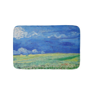 Tapis De Bain Vincent van Gogh - Les champs de roues sous Thunde
