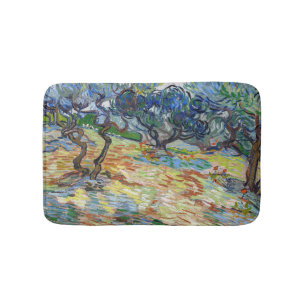 Tapis De Bain Vincent van Gogh - Oliviers : Ciel bleu vif