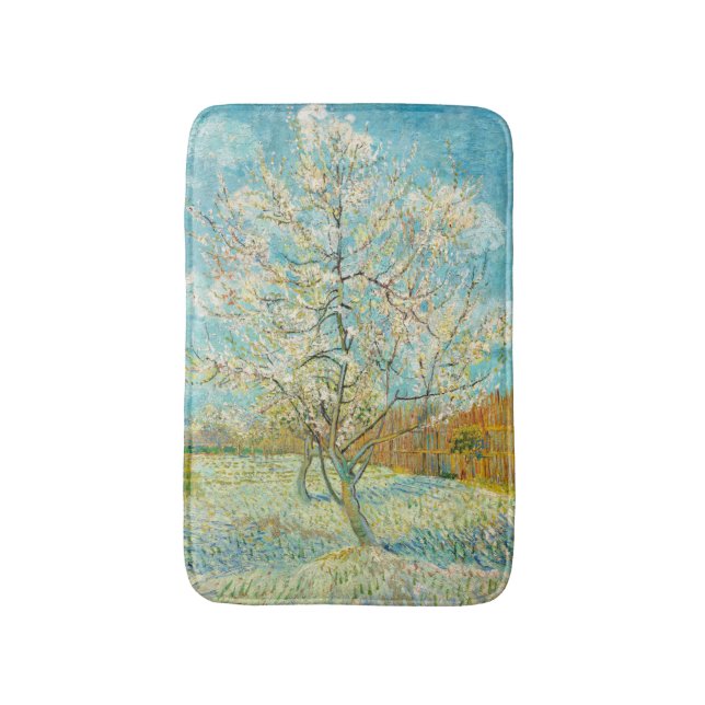 Tapis De Bain Vincent van Gogh - Poche rose en fleurs (Devant (Vertical))