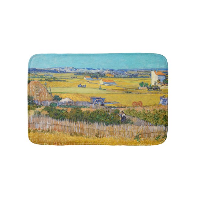 Tapis De Bain Vincent van Gogh - Récolte à La Crau (Devant)