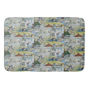 Tapis De Bain Vintage Carl Larsson Cray Pêche Avec La Famille