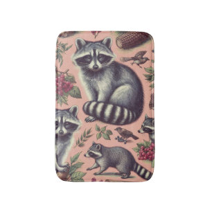 Tapis De Bain Vintage Cute Racoon