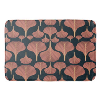 Tapis De Bain Vintage Gingko Blue Floral