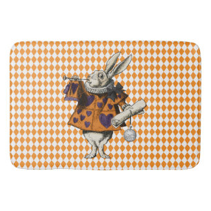 Tapis De Bain Vintage Halloween White Rabbit Alice Au Pays Des M