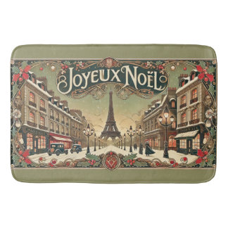 Tapis De Bain Vintage Noël à Paris