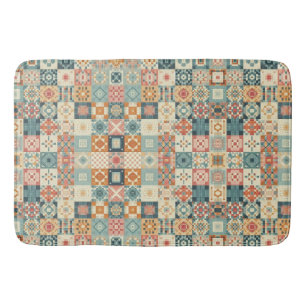 Tapis De Bain Vintage, patchwork, paré