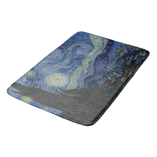Tapis De Bain Vintage Van Gogh La Nuit étoilée (Angle)