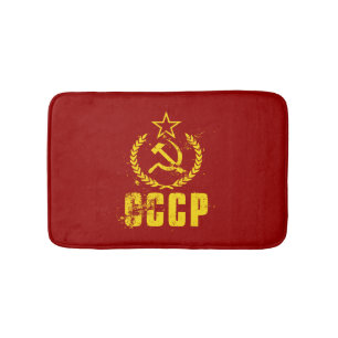 Tapis de bain vintages communistes de drapeau de