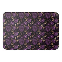 Violet Et Or Motif Botanique Gothique Sombre