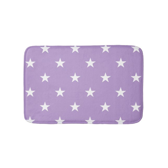 Tapis De Bain Violet Grandes Étoiles Bain Mat (Devant)