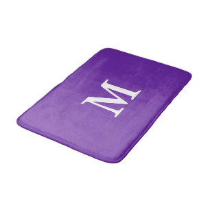 Tapis De Bain Violet violet monogramme violet violet