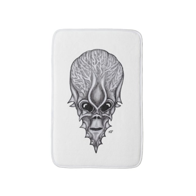 Tapis De Bain Visage Alien, Reconstruction faciale du crâne afri (Devant (Vertical))
