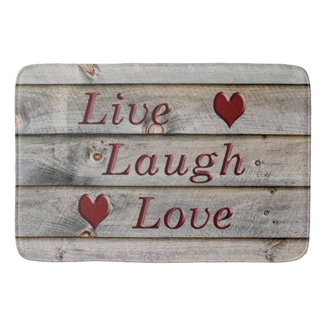 Tapis De Bain Vivent l'amour de rire du côté d'une grange (Devant)
