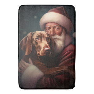 Tapis De Bain Vizsla avec Noël Festif du Père Noël