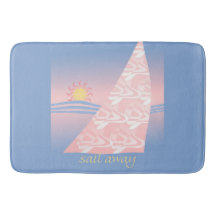 Voilier rose et bleu