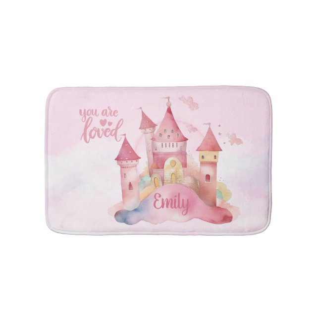 Tapis De Bain Vous êtes Loved Palace sur le nuage rose (Devant)