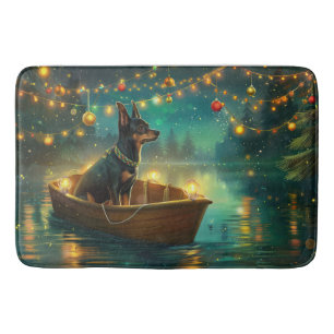 Tapis De Bain Voyage de Noël australien Kelpie
