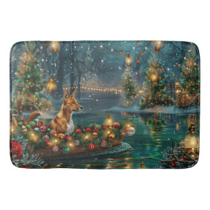 Tapis De Bain Voyage de Noël de Basenji