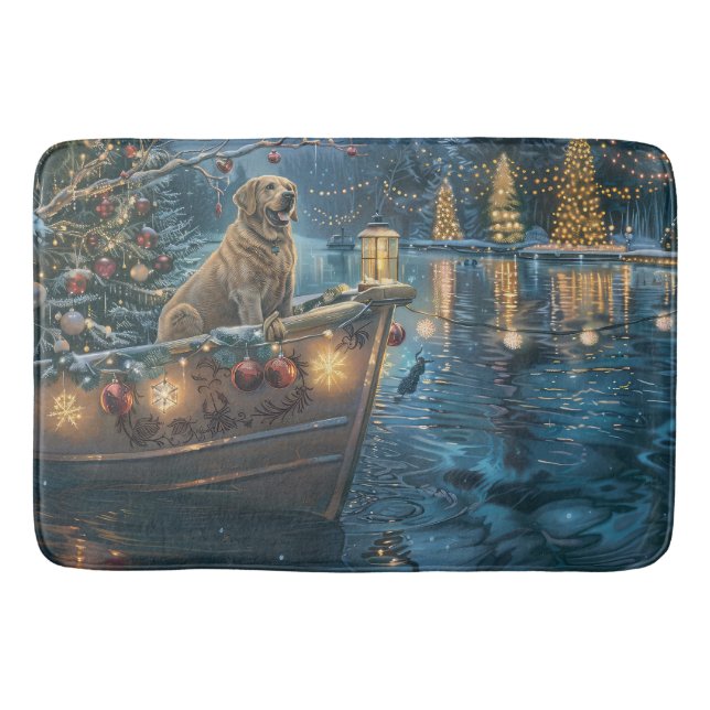 Tapis De Bain Voyage festif de Noël au Labrador (Devant)
