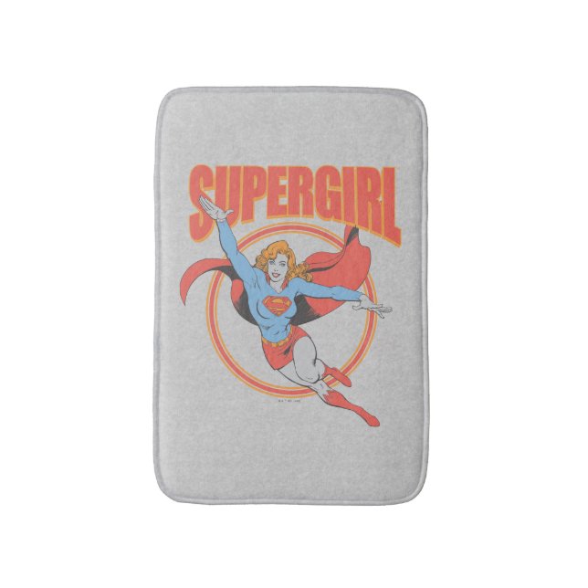 Tapis De Bain Vrai Vintage Supergirl Flying Graphic (Devant (Vertical))