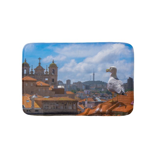 Tapis De Bain Vue à vol d'oiseau des toits du Portugal (Devant)