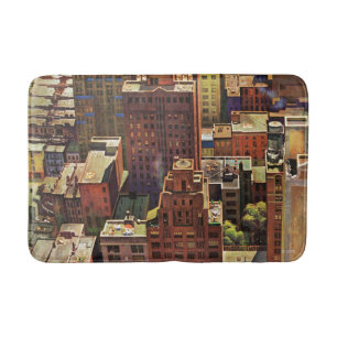 Tapis De Bain Vue de New York par John Falter