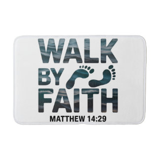 Tapis De Bain Walk By Faith Christian Océan