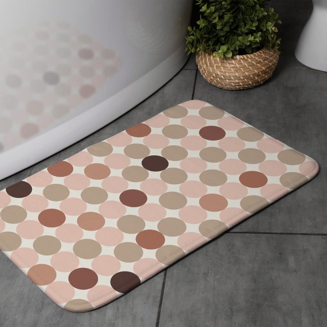 Tapis De Bain Warm Brown Geometric Bath Mat for Balanced Homes (Créateur téléchargé)