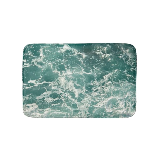 Tapis De Bain Waves Blue Green (Devant)