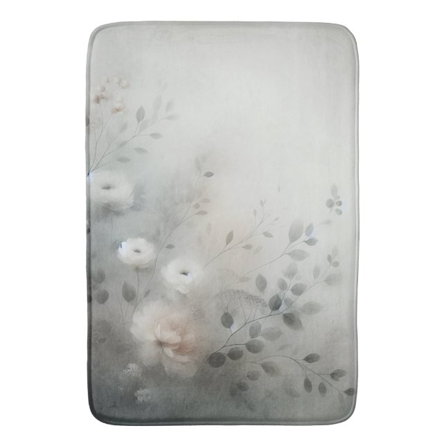 Tapis De Bain Whisper de Fleurs merveilleusement Muté en Aquarel (devant Vertical)