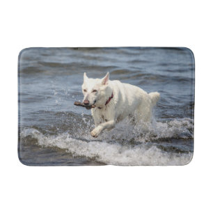 Tapis De Bain White German Shepard sur le lac George