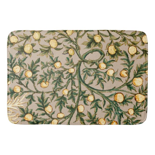 Tapis De Bain William Morris Fruit Floral Jardin Fleur Classique (Devant)
