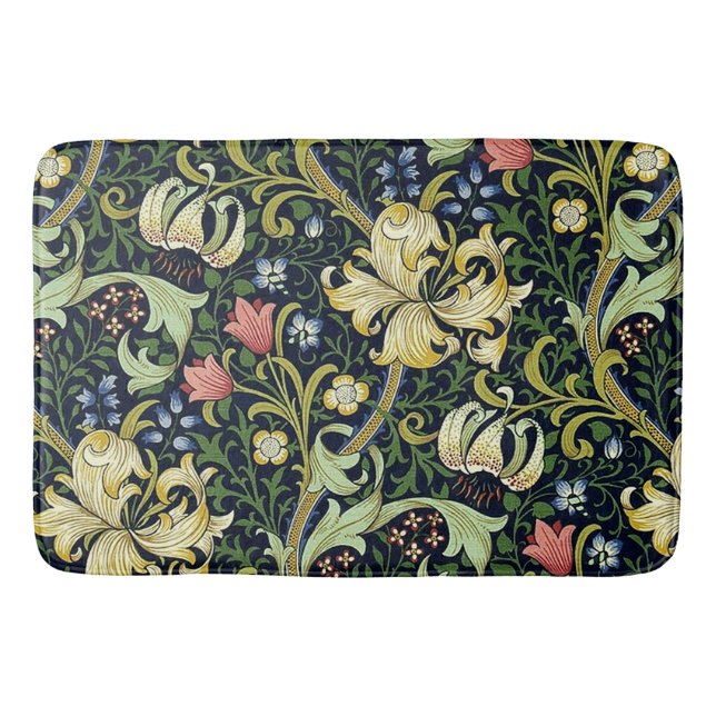 Tapis De Bain William Morris Golden Lily modèle floral (Devant)