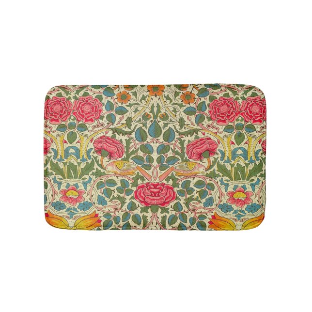 Tapis De Bain William Morris Rose Floral Chintz rose (Devant)