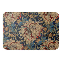 William Morris Vintage motif floral rouge bleu