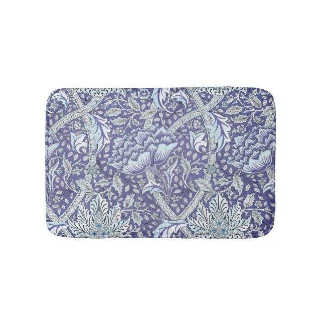 Tapis De Bain William Morris Windrush fleurs bleues (Devant)