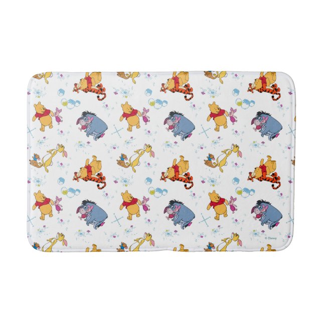 Tapis De Bain Winnie l'Ourson| Accrocher avec l'Motif des amis (Devant)