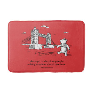 Tapis De Bain Winnie l'Ourson  J'arrive toujours là où je vais