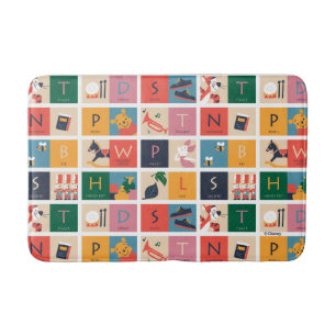 Tapis De Bain Winnie l'Ourson  Motif alphabétique des blocs coup