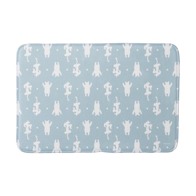 Tapis De Bain Winnie l'Ourson| Motif Blue Pastel Polka Dot (Devant)