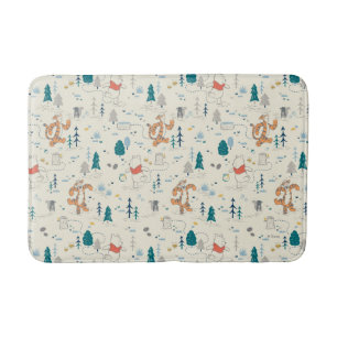 Tapis De Bain Winnie l'Ourson  Motif des animaux de forêt