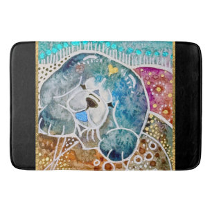 Tapis De Bain WOBBLE-ROCK Chow chien aquarelle batik crate