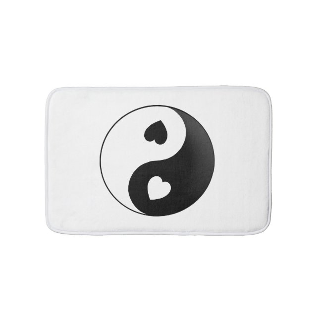 Tapis De Bain Yin Yang Love Coeurs Bain Mat (Devant)