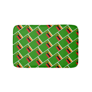 Tapis De Bain ZAMBIE DRAPEAU Patriotique moderne Zambien