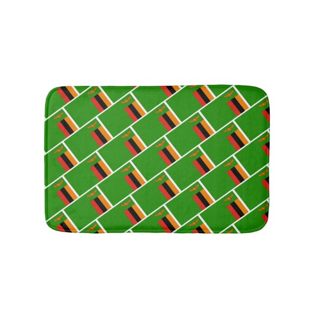 Tapis De Bain ZAMBIE DRAPEAU Patriotique moderne Zambien (Devant)
