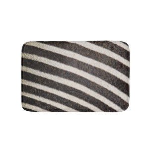 Tapis De Bain Zebra Poster de animal noir et blanc